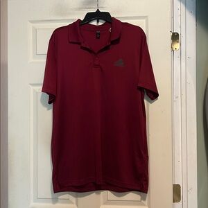 Adidas Performance Polo Shirt Size Large Burgundy